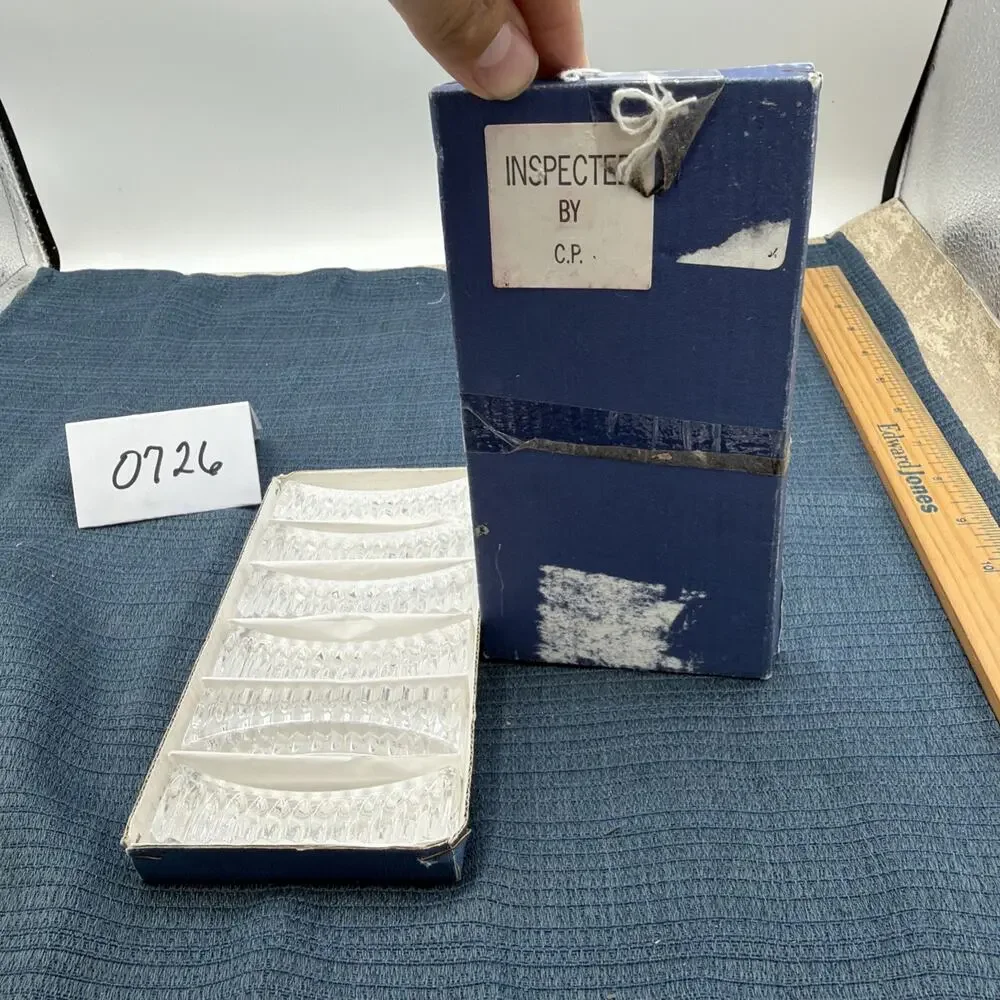 Crystal Knife Rests Set Of 6 Original Box